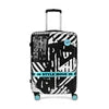 WANDERLUST BLACK WHITE HARD CASE LUGGAGE TROLLEY BAG
