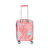 WANDERLUST PINK WHITE HARD CASE LUGGAGE TROLLEY BAG