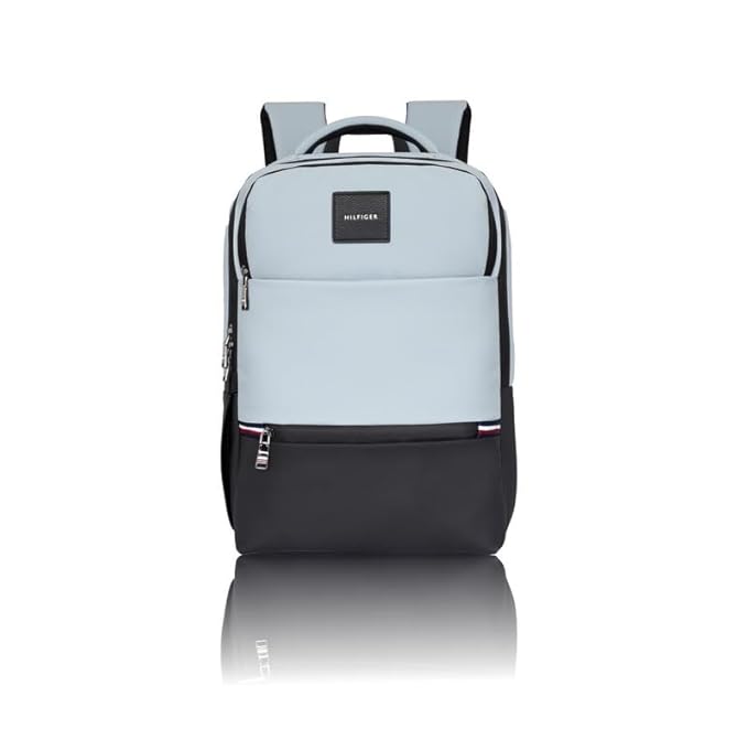 Tommy Hilfiger Unisex Laptop Backpack Britney | Modern Rubber Branding | 23L Capacity | Water-Resistant Fabric | 15 Inch Laptop Compartment | Ideal For Office, Travel, College